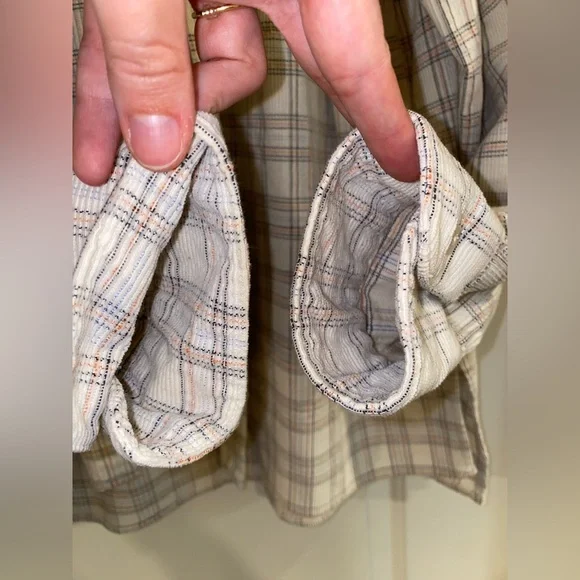 Madewell Corduroy Oversized Ex Boyfriend Shirt in Lombard Plaid Large - Picture 10 of 16